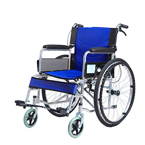 Rollstuhl für Erwachsene, Rollstuhl-Smart-Scooter für ältere Menschen, faltbares halbautomatisches Vierrad für ältere Menschen zum Ausgehen