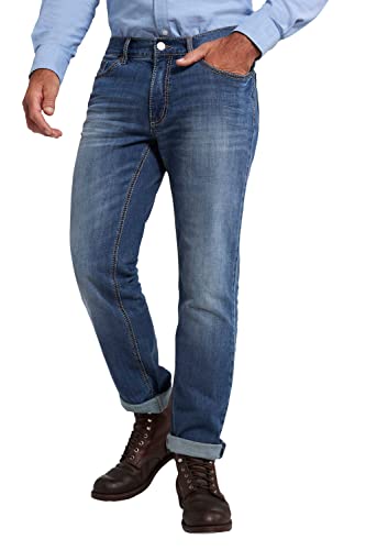 JP 1880 Herren große Größen bis 66, Superstretch-Jeans, 5-Pocket im Used-Look, Straight Fit, Destroyed Blue Used 56 711564 94-56