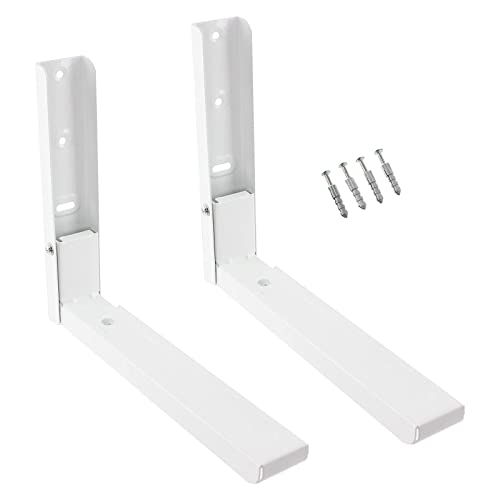 SPARES2GO Ausziehbare Wandhalterungen, kompatibel mit Bosch Mikrowelle (weiß)