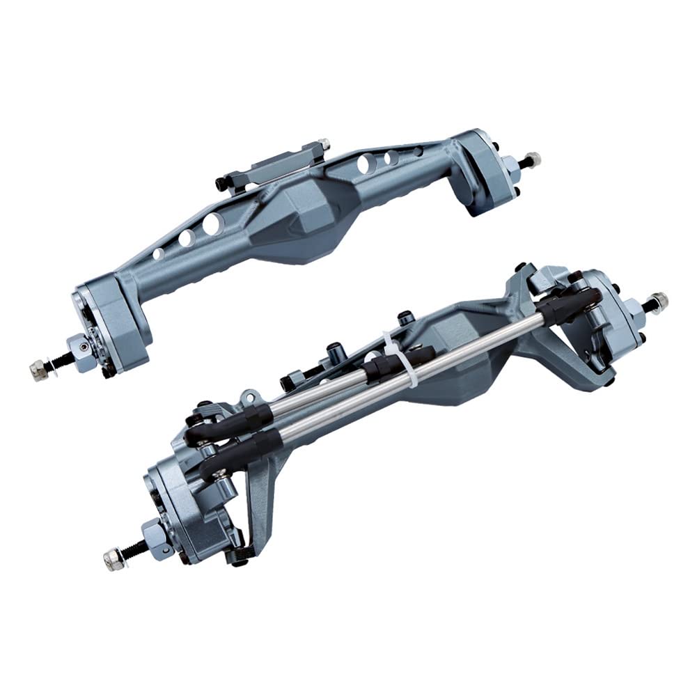 Hduacuge CNC-Aluminiumlegierung Hintere Torachse für Auto-Upgrade-Teile auf Axial SCX10 III AXI03007 1/10 RC Titanium