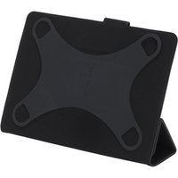 RIVASCASE Kunstledertasche für Tablets bis 8“ - Flexibles Case mit schützenden Mikrofaser Innenteil und Silikon-Montagesystem - Rot