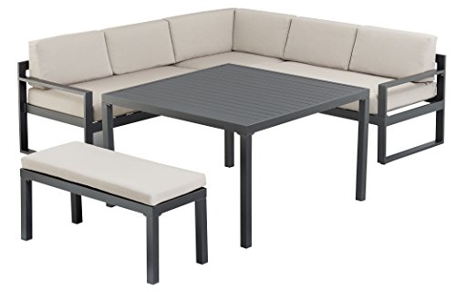 KETTLER Advantage Gartenmöbel-Sets Ocean Casual Dining Eckset anthrazit inklusive Kissen, mehrfarbig