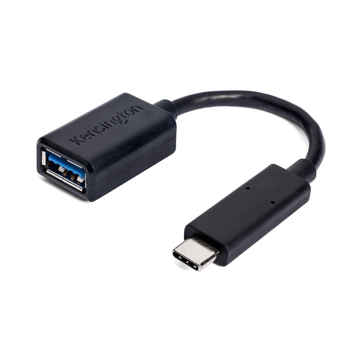 Kensington USB-C auf USB-A Adapter CA1000, USB-C auf einen Standard-USB-A-Adapter mit reversiblem USB-C-Anschluss, bis zu 3 AMP-Ladung und schneller Datentransfer, K33992WW