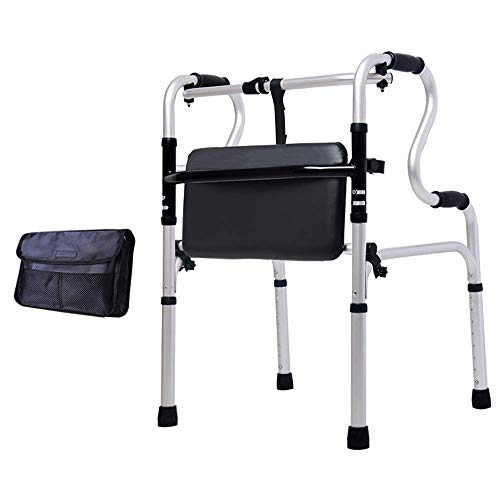 Walker Walker Rollator Klappbar für Senioren mit Aufbewahrungstaschen Gehhilfen Höhenverstellbar Mobilitätshilfen für Senioren Rehabilitation (ohne Räder) Geschenk