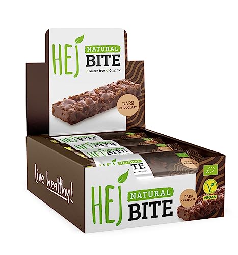 HEJ Bite| Veganer Nussriegel Snack | Dark Chocolate - 12 x 40 g