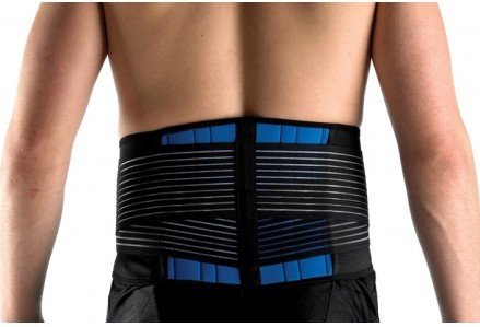 Neoprene Double Pull Lumbar Back Brace, Small 22-27", Stabilising Lower Back Brace, Criss-Cross Heavy-Duty Elasticated Double Pull Mechanism, Non-Stretch, Provides Warmth & Compression, Ideal for RSI