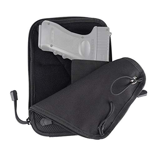 MEROURII Pistolentasche, Taktische Pistol Case, Weiche Schießpistole Range Tasche Reisetasche für Jagd- oder Schießstand-Sport -Schwarz