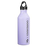 Coocazoo Edelstahl-Trinkflasche, Lilac, Drehverschluss, aus Edelstahl, ohne Weichmacher, geschmacksneutral, für kohlensäurehaltige Getränke geeignet, recyclebar, 0,75L