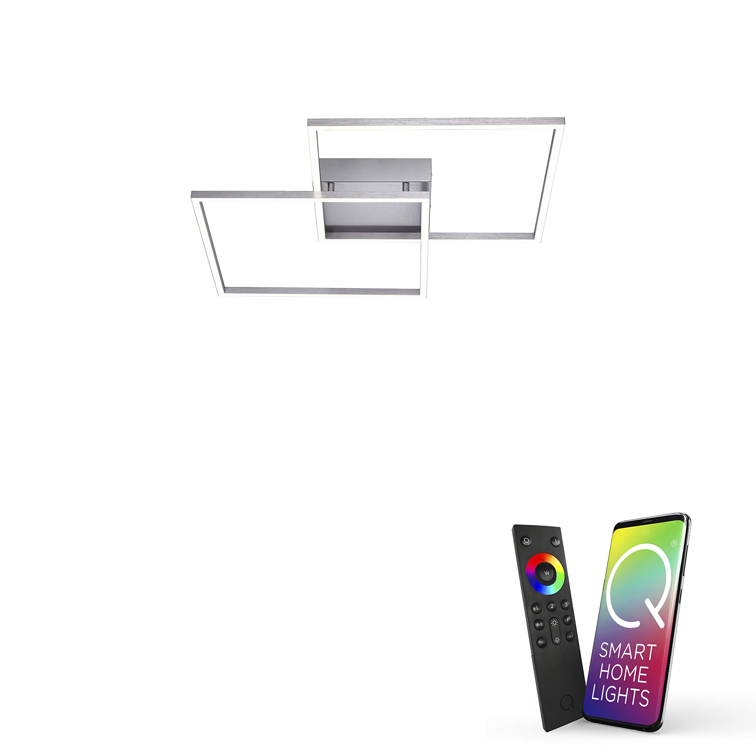 Paul Neuhaus, LED Deckenleuchte, Smart Home fähig, CCT Farbwechsel, dimmbar, inklusive Fernbedienung
