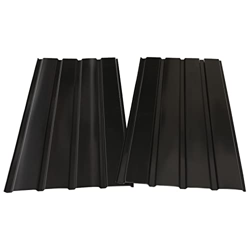 Mondeer Caigangban 12 Stück Blätter Wellprofil verzinkt Metall Dachdeckung Carport schwarz