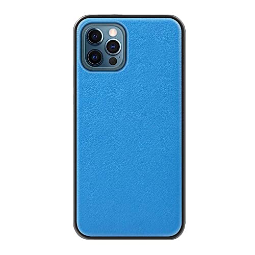EEKUY Schutzhülle aus Leder mit verstecktem Kartenhalter, für Apple iPhone 12 Pro Max 17,5 cm (6,7 Zoll), vollständig verpackt, stoßfest, Auto-Tragetelefonhülle, Blau