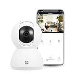 Garza - Smarthome - 360o IP-Überwachungskamera für Alexa Geräte mit Display und Google Chromecast 720p-HD-Smart-Kamera mit integriertem Mikrofon und Nachtsicht