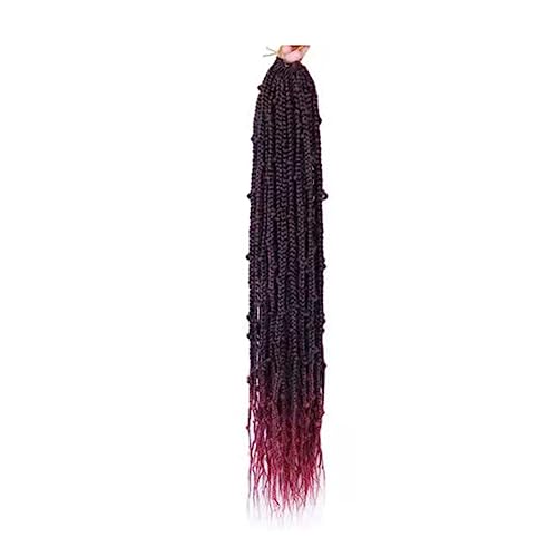 Schön Langes gedrehtes Haar for Schmetterlings-Kunst- und Häkelzöpfe, synthetische Locken-Haarverlängerung for Frauen for Halloween-Konzert Echte Perücke (Color : Red)