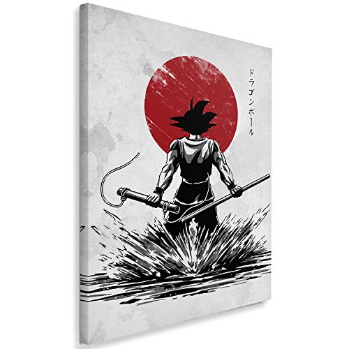 Feeby Anime vom DDJVIGO Leinwandbild - 50x70 cm - Weiss weiß rot schwarz