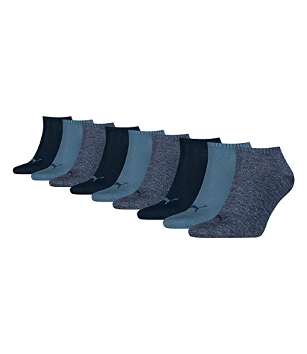 PUMA Unisex Invisible Sneaker Socken 6er Pack, Größe:39-42, Farbe:denim blue (460)