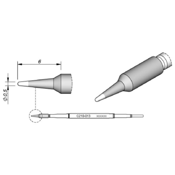 JBC Lötspitze Spitzform Spitzen-Größe 0.6 mm Inhalt 1 St.