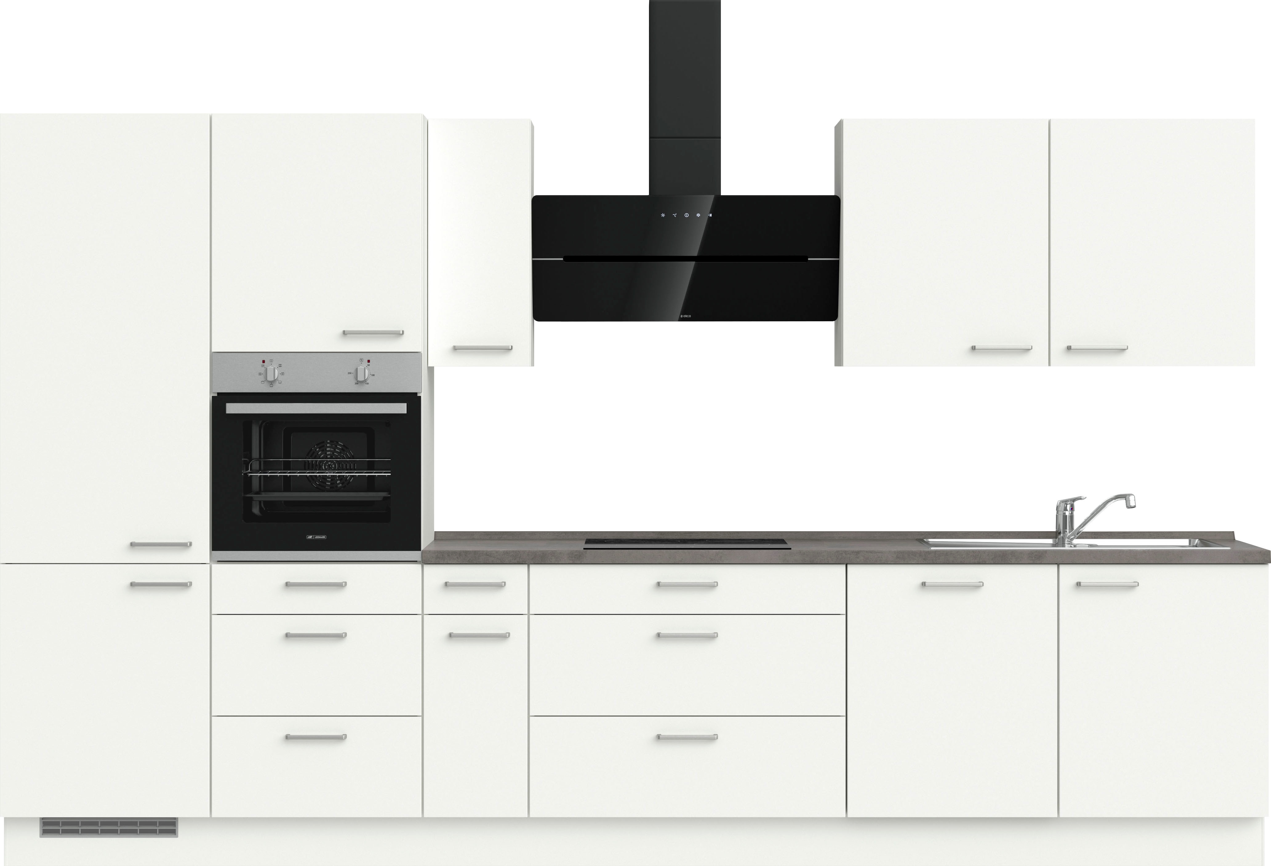 nobilia elements Küchenzeile ""elements premium"", vormontiert, Ausrichtung wählbar, Breite 360 cm, mit E-Geräten
