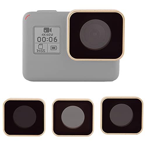 ND-Filtersatz für Hero 5 6 7, ND8 + ND16 + ND32 Neutralfilter aus optischem Glas, Sportkamera-Fotozubehör