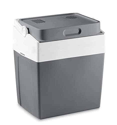 Mobicool MV27 Kühlbox, elektrisch, tragbar, grau, Fassungsvermögen 26 L, Anschluss 12/230 V, Kühlen bis 18 °C unter Raumtemperatur