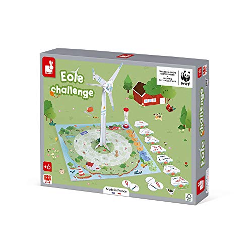 Spiel Windkraftanlagen Challenge - Gesellschaftsspiel für Kinder - Spielerisches und pädagogisches Kooperationsspiel - Partnerschaft mit dem WWF® - FSC-zertifizierte Pappe - Ab 6 Jahren