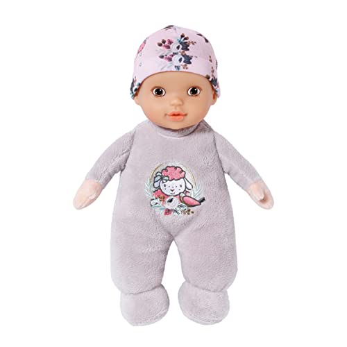 Baby Annabell Zapf Creation 706442 SleepWell for Babies 30cm-weiche Stoffpuppe für Babys mit Aufnahmefunktion, in grau rosa, waschbar, ab Geburt nutzbar