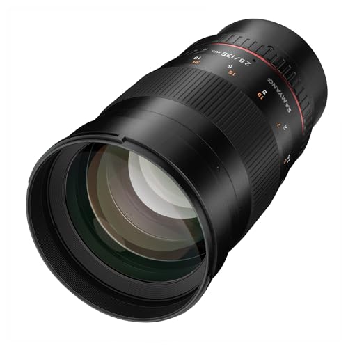 Samyang 135/2,0 Objektiv APS-C Sony E manueller Fokus Fotoobjektiv, Spiegelobjektiv Teleobjektiv schwarz