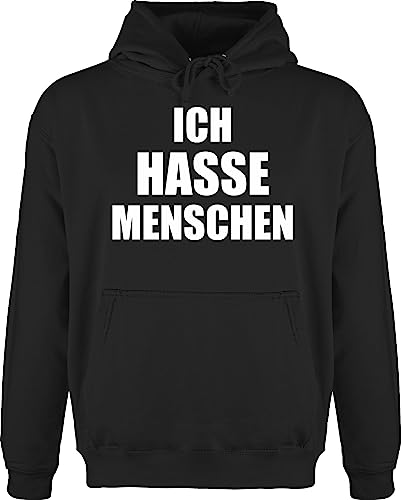 Statement Shirts - Ich Hasse Menschen - L - Schwarz - JH001 - Herren Hoodie
