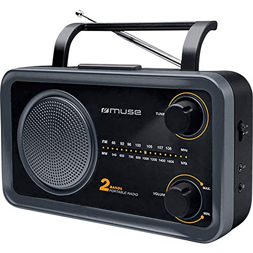 Muse M-06 WS Küchenradio (FM, MW) Radio, Netz- und Batteriebetrieb, AUX-In für Handy, weiß