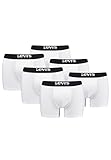 Levi's Herren Boxershorts Boxer Brief Unterhosen 905001001 6er Pack, Farbe:White/Black, Bekleidungsgröße:L