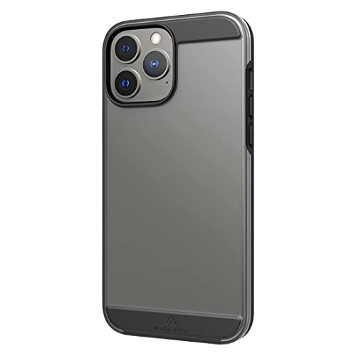 Black Rock - Hülle Air Robust Case Passend für Apple iPhone 13 Pro Max I Handyhülle, Transparent, Durchsichtig, Dünn (Schwarz)