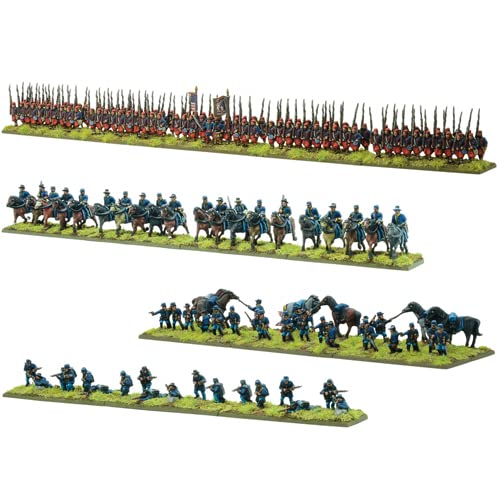 Warlord Games American Civil War Union Cavallry & Zouaves Brigade - Epische Skala Kunststoff-Miniaturen für schwarzes Pulver Hochdetaillierte Miniaturen für amerikanischen Bürgerkrieg Tisch-Wargaming