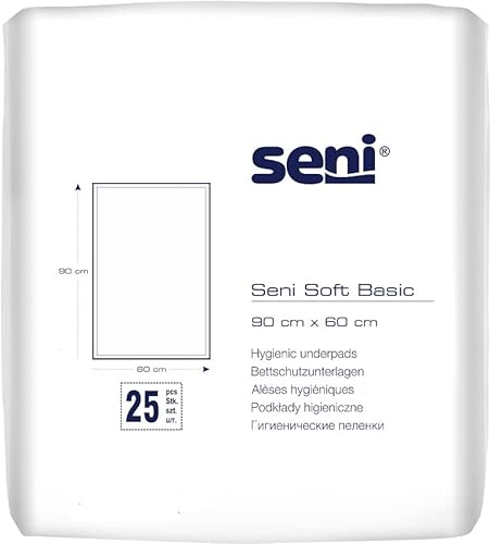 Seni Soft BASIC 90x60 cm - Bettschutzeinlage & Wickelunterlagen bei Inkontinenz & Blasenschwäche