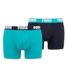 PUMA Herren Puma Basic 2p Boxer Shorts, (Aqua/ Blue 796), M EU