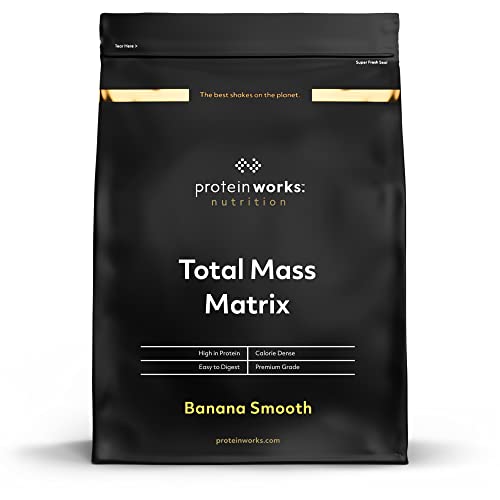 Total Mass Matrix Weight Gainer | Der Proteinshake für den Massegewinn | Kalorienreich & Kohlenhydratreich | MCTs | THE PROTEIN WORKS | Banana Smooth | 2kg