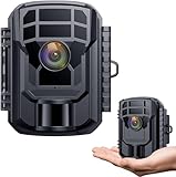 VOOPEAK Mini Wildkamera 1080P 24MP, Jagdkamera mit Nachtsicht Bewegungsaktiviert IP56 wasserdichte