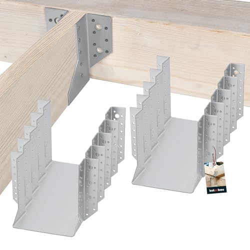 KOTARBAU® 10er Set Balkenschuh Typ A 160 mm Holzbalkenverbinder Balkenverbinder Verbinder für Baukonstruktion außenliegend