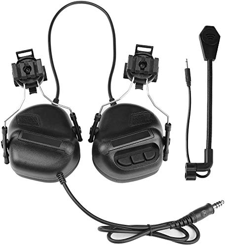 Will Outdoor Taktischer Helm Headset Kopfhörer Elektronisches Schießen Gehörschutz mit abnehmbarem Mikrofon