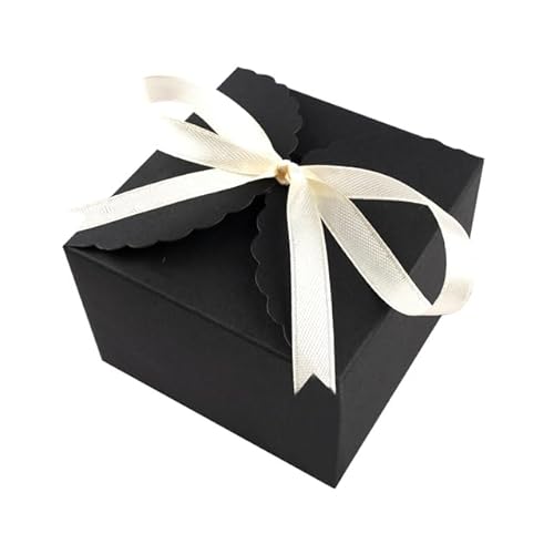 50 Stücke Kraftpapier Pralinenschachtel Hochzeitsgeschenk Geschenkbox DIY Faltverpackung Tasche Babyparty Geburtstag Party Dekoration (Band ist nicht im Lieferumfang enthalten)