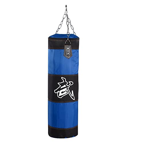 Boxsack Stehend Leerer Box-Sandsack for Aufhängen, Kick-Sandsack, Boxtraining, Kampf, Karate-Sandsack Boxsack Erwachsene (Color : Blue 80cm)