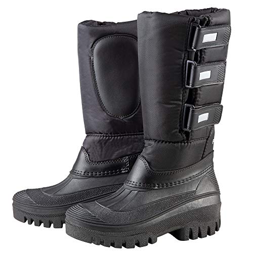 Pfiff Kinder Damen Thermo Winterstiefel, Stallstiefel Winter Stiefel, Schwarz, Schwarz, 44 EU