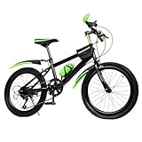 FENNNDS 20 Zoll Kinderfahrrad, 2 Farbe Premium Mountainbike Jungen & Mädchen-Fahrrad aus Kohlenstoffstahl Fully MTB für Jungen & Mädchen & Damen & Herren Fahrräder für Outdoor Sportausflüge (Grün)