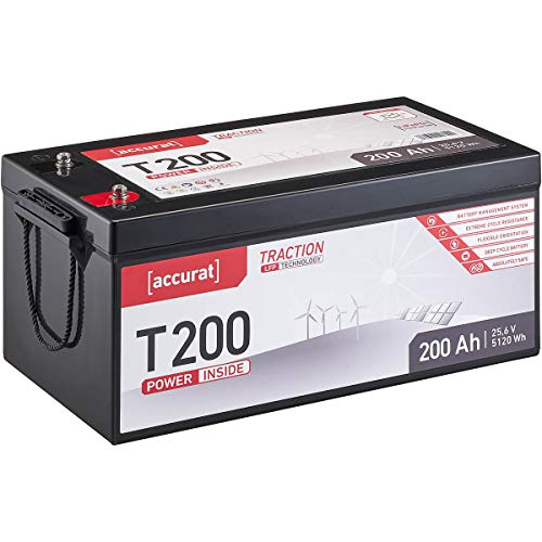 Accurat Traction 24V 200Ah LiFePO4 Lithium-Eisenphosphat Versorgungs-Batterie T200 LFP