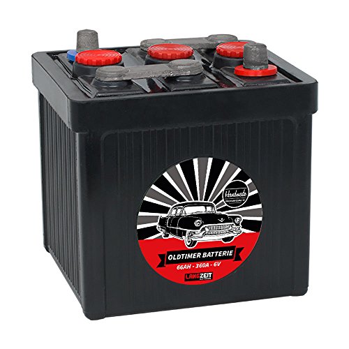 LANGZEIT Original Handarbeit 6V Oldtimer Batterie 66Ah 77Ah 84Ah Handmade (6V 66Ah)