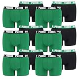 PUMA 12 er Pack Boxer Boxershorts Men Herren Unterhose Pant Unterwäsche, Farbe:035 - Amazon Green, Bekleidungsgröße:XXL