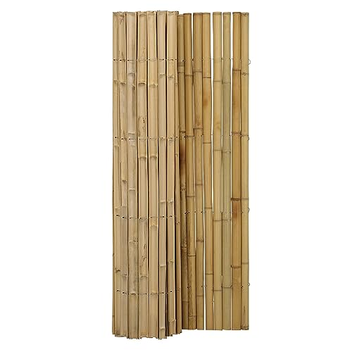 DE-COmmerce® Sichtschutz aus Bambus BARU Halbschalenzaun Gartenzaun Windschutz Zaun Bambusmatte Nature (HxB) 150 cm x 180 cm