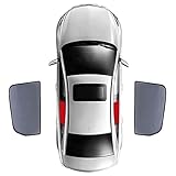 Auto-Seitenfenster-Sonnenschutz für Suzuki Grand Vitara 2012-2019, Atmungsaktives Mesh-Sonnenblenden-Block Atmungsaktiver UV-Schutz Sichtschutz-Zubehör,B/2 Rear Doors