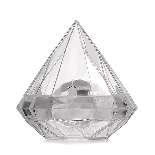 12 Stück Durchsichtige Kunststoff Verpackungsbox Diamant Transparent Süßigkeitsboxen Für Geschenk Hochzeitsfeier Partyzubehör Hochzeitsgeschenkboxen Für Gäste