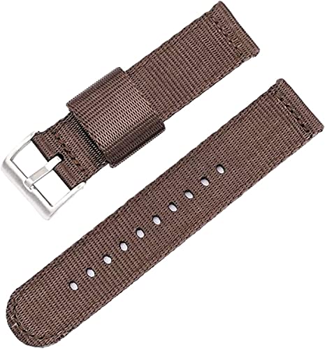 Herrenarmband, Lederarmband, Armband for Männer und Frauen, 22 mm Herren-Damen-Sport-Nato-Sportuhr-Armband-Zubehör (Color : Bruin)
