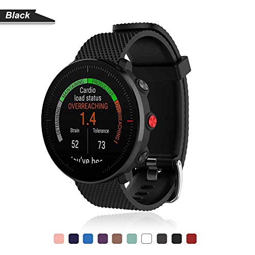 Bemodst Armband für Polar Vantage M Watch, Silikon Handgelenk Uhrenarmbänder Fitness Sport Ersatz Uhrband Wechselarmbänder für Polar Vantage M Smartwatch (Schwarz)