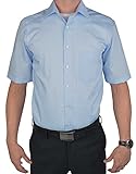 Olymp Luxor Herren Modern Fit Hemd, 0300/12/15, Halbarm, Bleu, 46